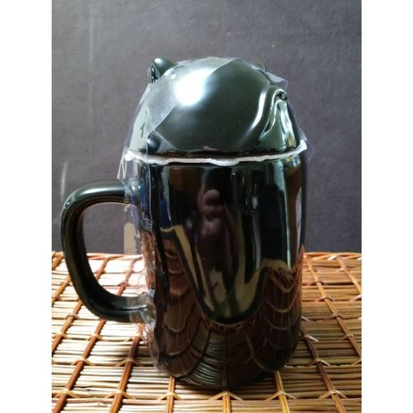Rae Dunn Artisan Collection by Magenta SPOOKY Decorative Mug With‎ Lid Black - Picture 3 of 6